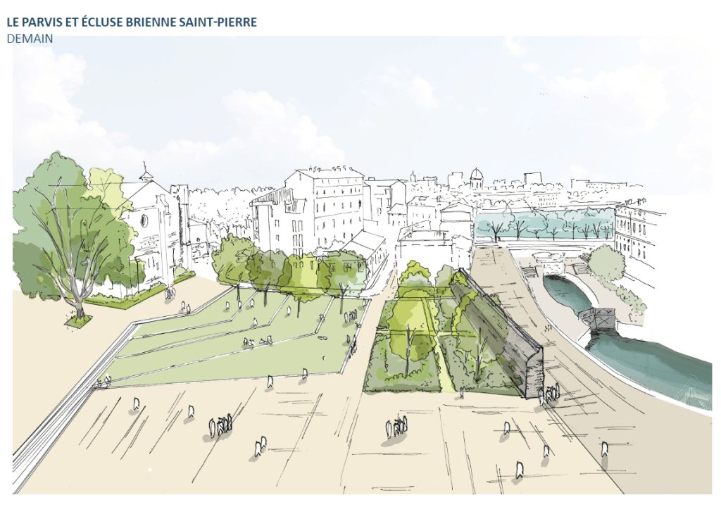 Visuel du projet du parvis de brienne © Atelier Jacqueline Osty et Associés