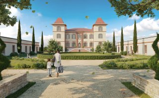 Château réhabilité en 28 appartements du T2 au T3 au sein d'un vaste parc verdoyant à Cugnaux