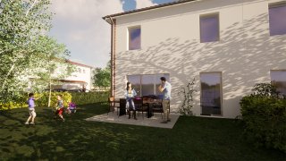 Programme de 4 maisons neuves de 4 pièces avec jardins à Gratentour